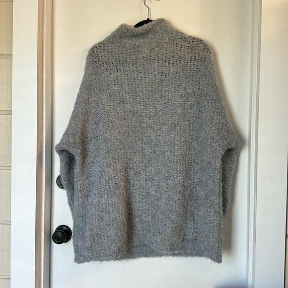 FREE PEOPLE She’s All That Turtleneck Sweater Alpaca Blend Blue size large - Picture 7 of 7